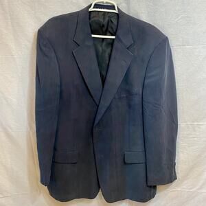 Roundtree & Yorke Navy Sports Coat  Blazer Sz 44R
